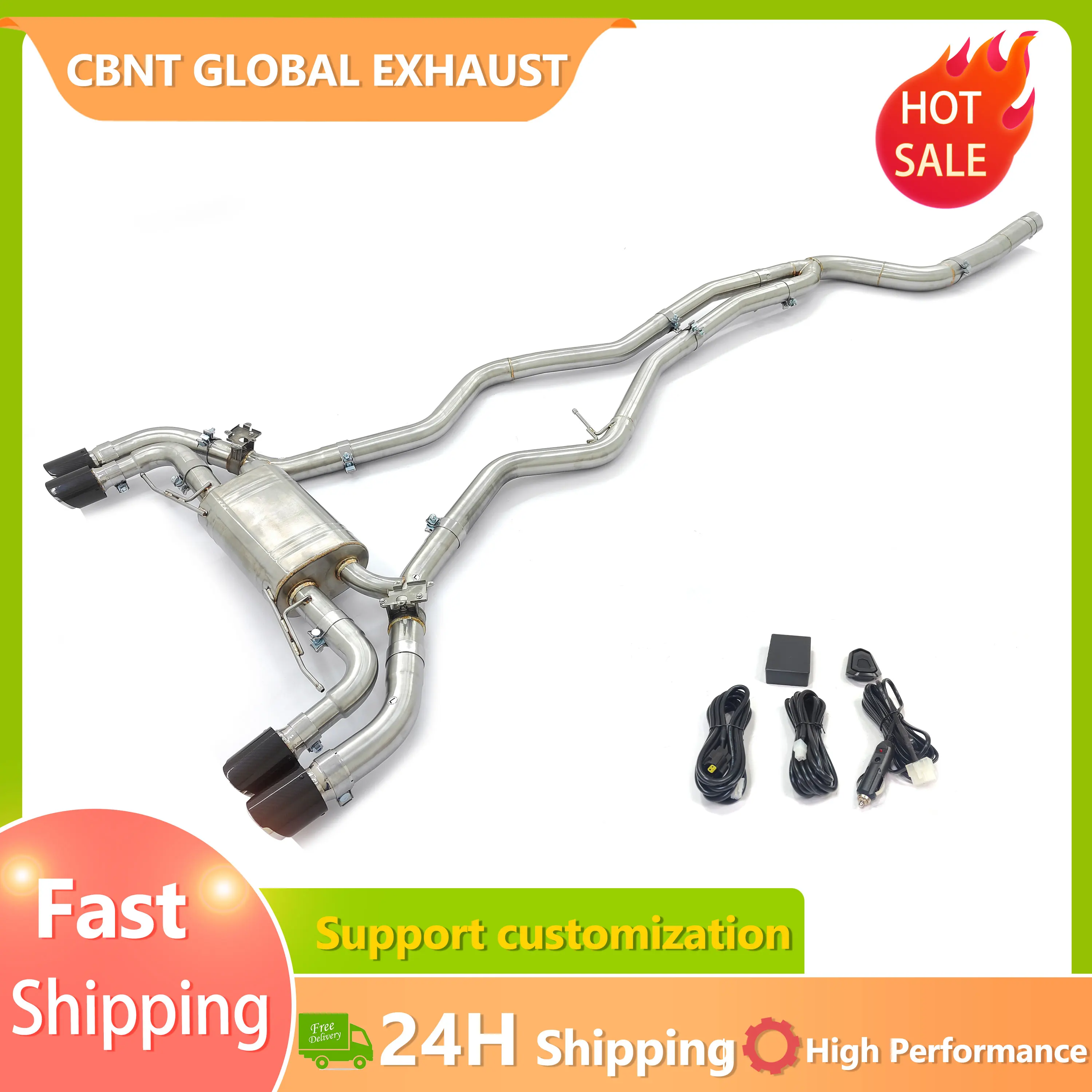 

CBNT In Stock M340i Exhaust Perfect Fit Valved Catback Exhaust for BMW G20 M340i G22 M440i B58 3.0T SS304 Exhaust Pipe Muffler
