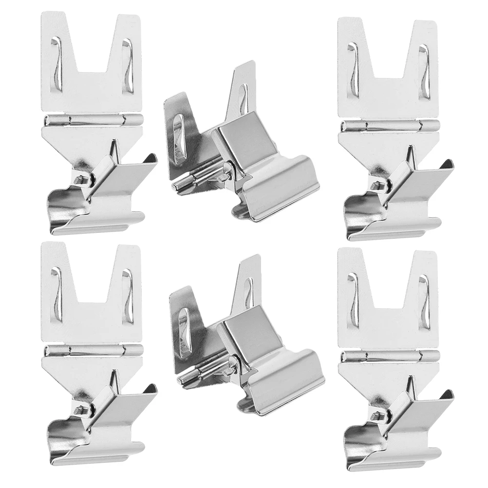 6 pçs pasta de anúncio titular do cartão de metal clipe sinal para suportes placas prateleira colocação em