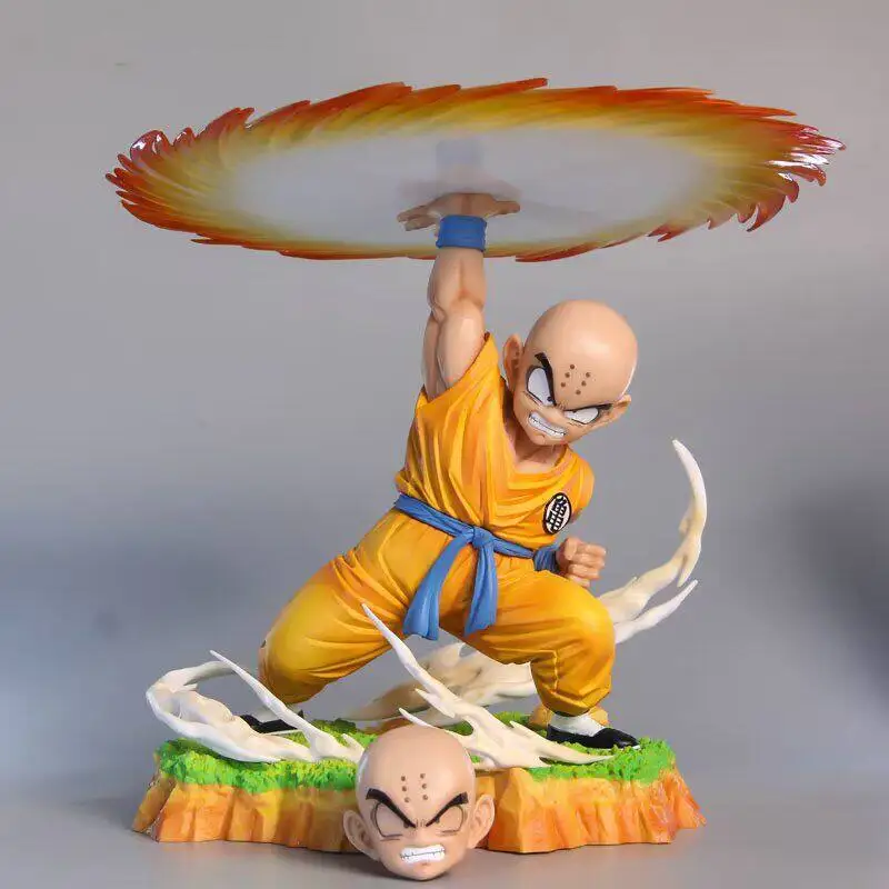 Collar de Anime de Dragon Ball con Diseño de Doble Cabeza Tallada a Mano, Colores Manga, Qi Yuan Slash, Hecho a Mano, Strong Earthlings