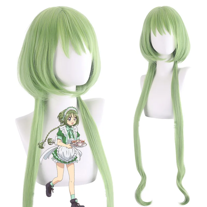 Synthetic Short Light Green Anime Cosplay Wig Elsa-Inspired Fluffy Mantis Wolf Cut for Halloween Party Roleplay Styling