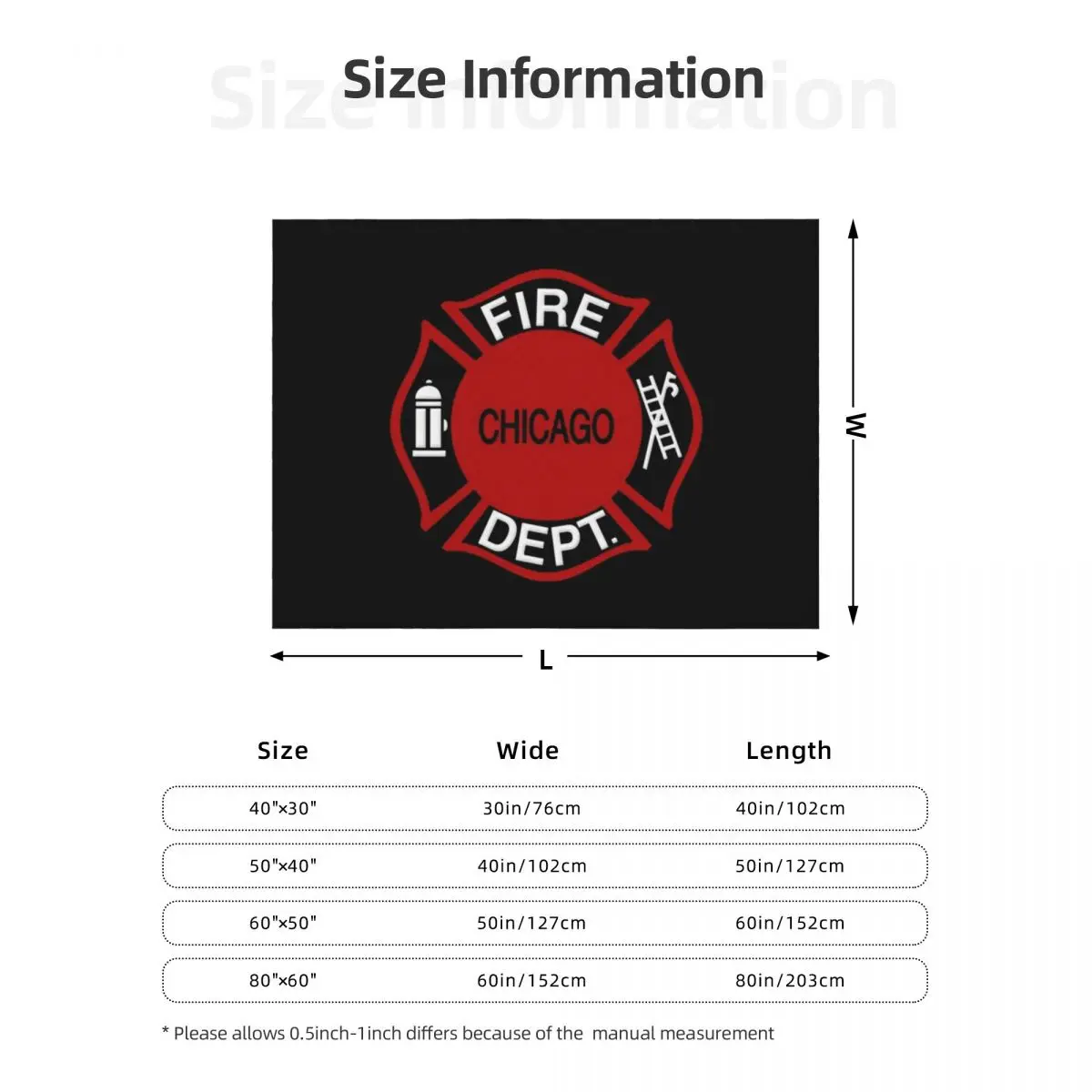 بطانية رمي قسم إطفاء شيكاغو من CFD، لحاف ثقيل، زينة عيد الميلاد، بطانيات لحاف أريكة #6