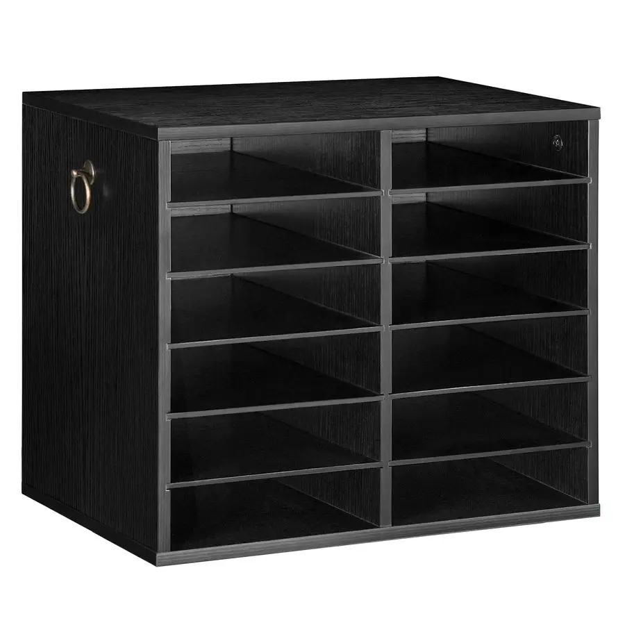 

Органайзеры для документов, почтовый ящик на 12 отделений с регулируемыми полками, деревянный настольный сортировщик для документов для офиса и дома