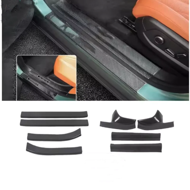 

For Changan Deepal S7 2023-2024 Exterior Accessories Auto Carbon Door Sill Scuff Plate Welcome Pedal Cover Sticker