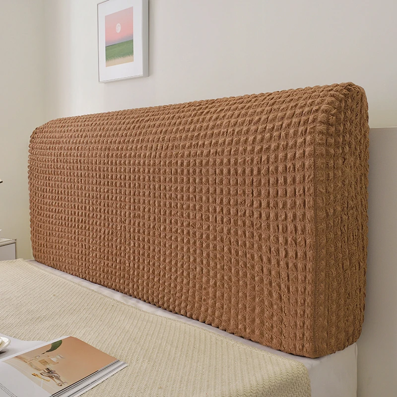 

2024 Новая простая и удобная серия Seersucker — однотонное покрывало изголовья кровати с эластичными чехлами на изголовье кровати