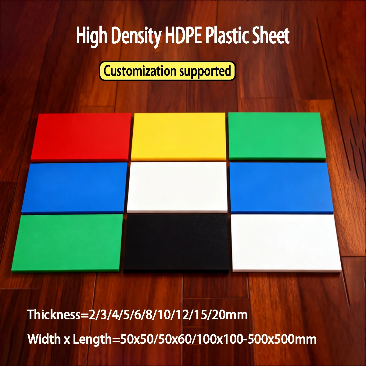 

HDPE Plastic Sheet - Red/Yellow/Blue/Green/Black/White Ultra-High Molecular Wear-Resistant Polyethylene Plate