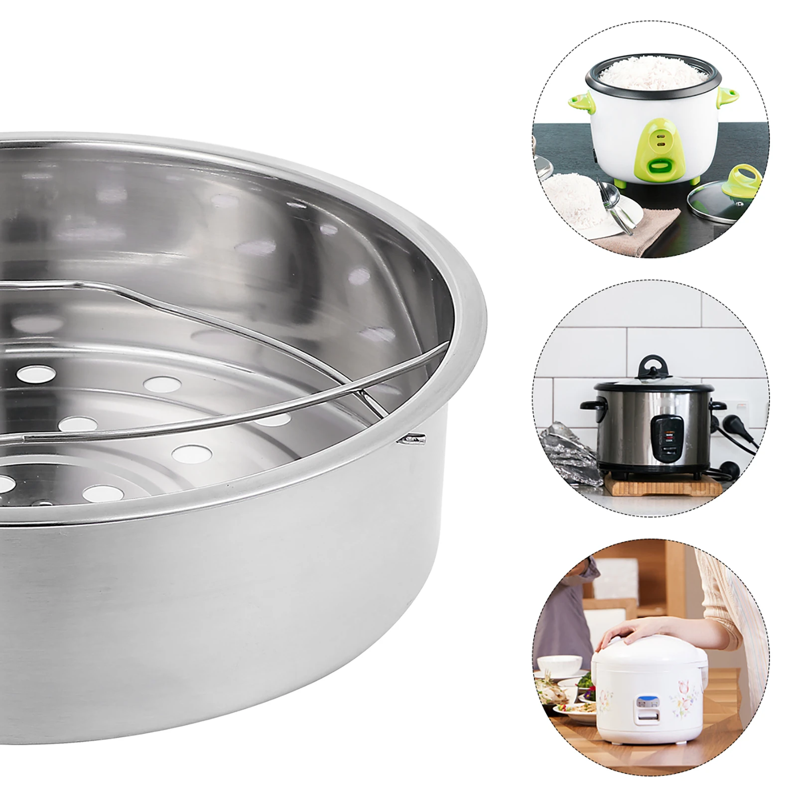 

Device Basket Stainless Steel Steam Rack Kitchen Supplies Food Steaming Strainer