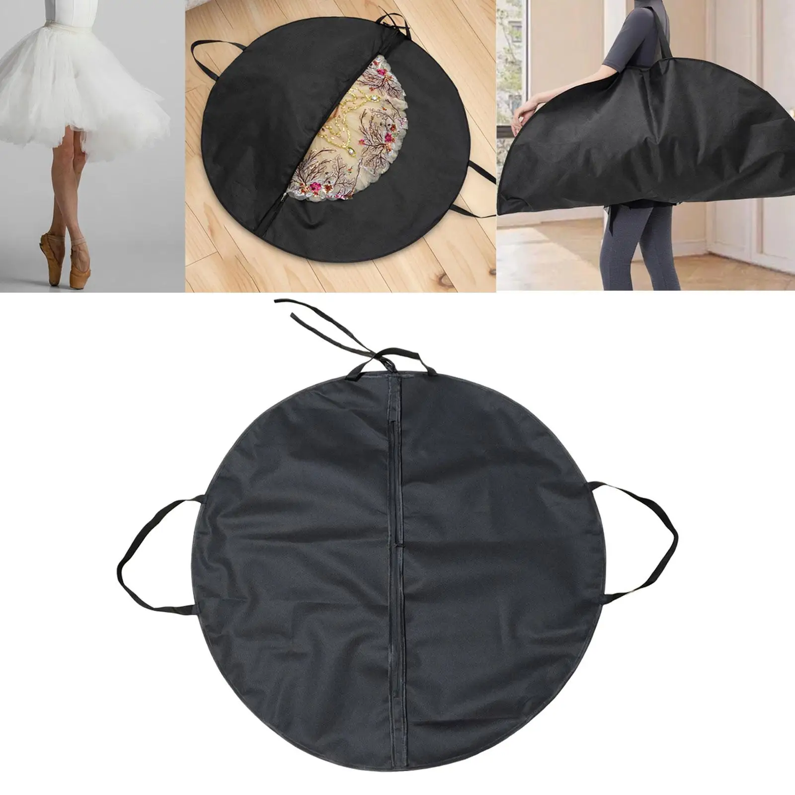 

Ballet Tutu Storage Bag Premium Non Woven Fabric Wide Strap Tote Dustproof Organizer for Dance Class