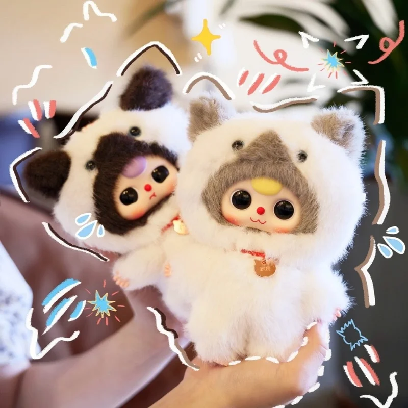 

Подлинная детская три киса кота эта серия слепая коробка Kawaii плюшевая кукла сумка кулон декор орнамент модная игрушка для девочек детский подарок