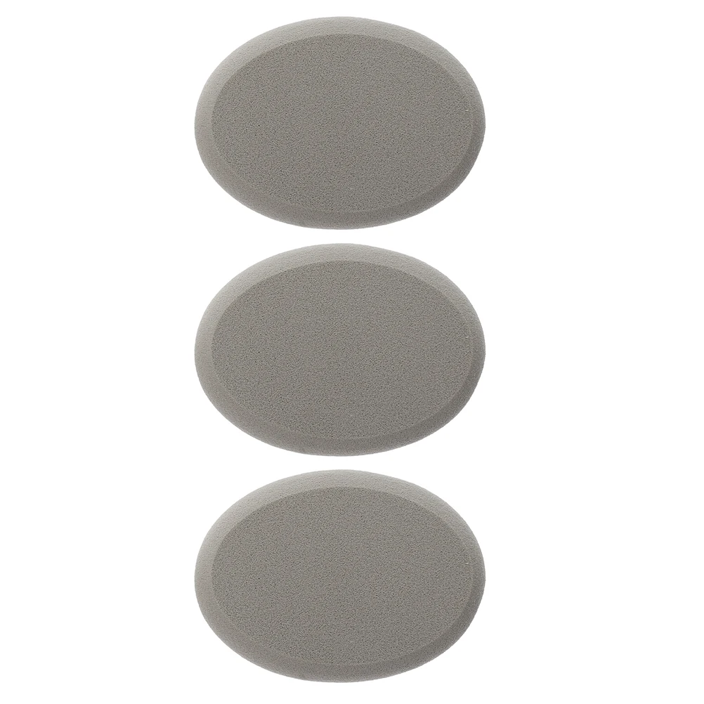 

3pcs Oval Sanded Powder Puff Soft Makeup Applicator For Foundation Blusher Concealer Face Body Cushion Washable