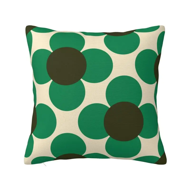 

Custom Print Retro Flower Emerald Orla Kiely Pillow Case 45x45cm Modern Cushion Cover Car Pillowcase