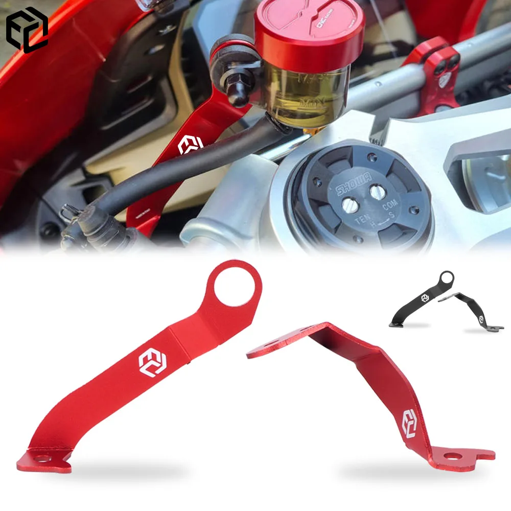 For Ducati Panigale V4 2022 Motorcycle Brake Kit And Clutch Contrlo Fluid Oil Reservoir Cup Tank Bracket 