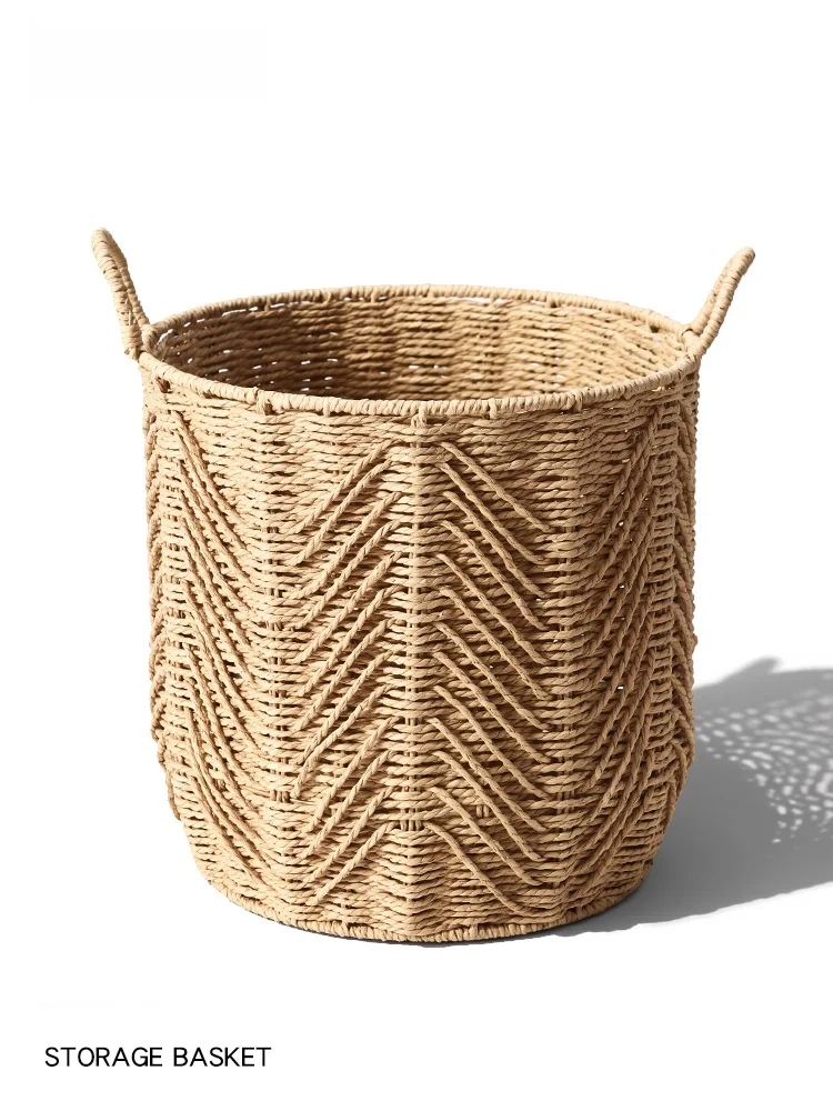 nordic-style-handwoven-paper-rope-laundry-basket-with-handles-large-capacity-bathroom-clothing-storage-basket-miscellaneous-b
