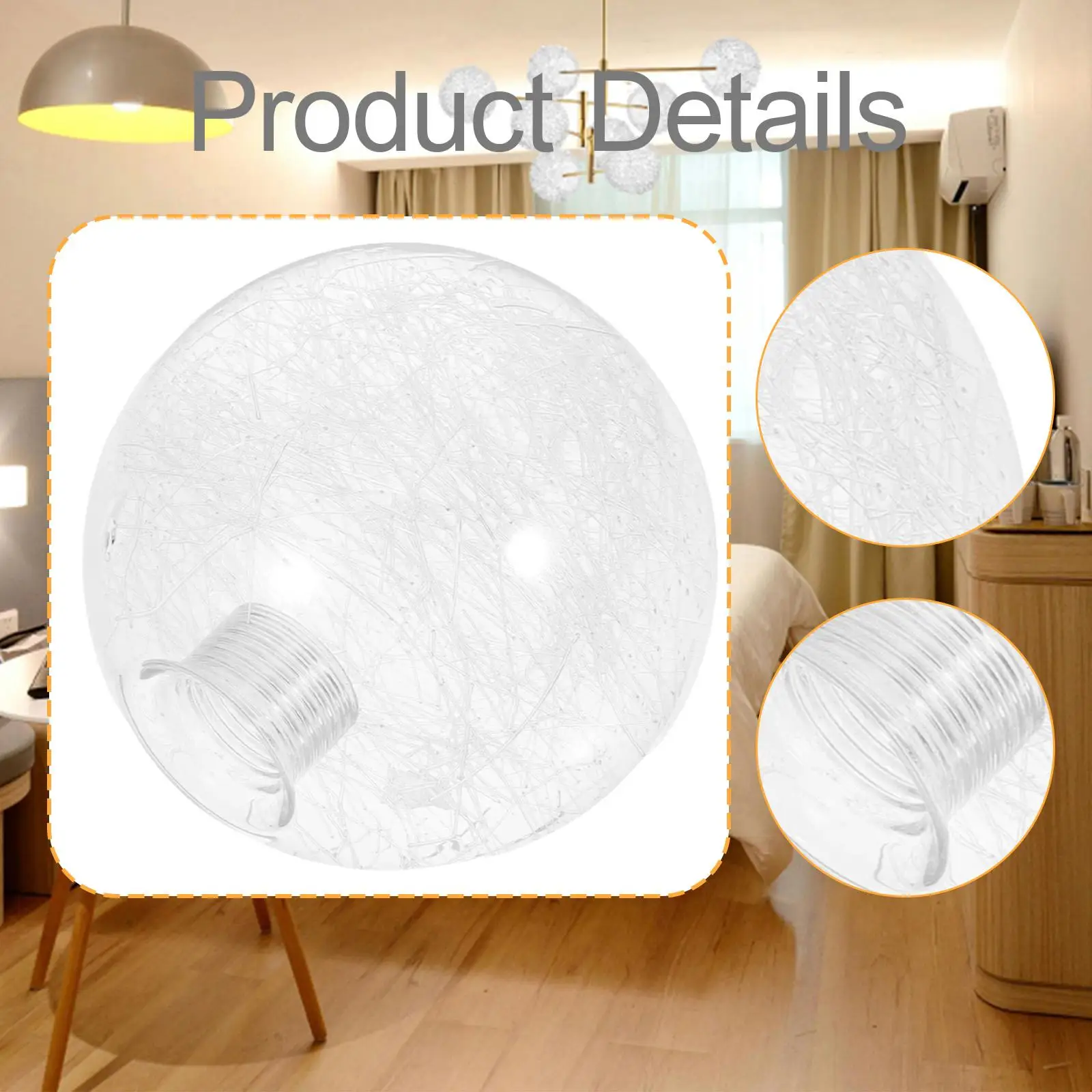 

Replacement Glass Globe Lamp Shade G9 Base Lighting Accessory for Table Lamp Floor Lamp Bedroom Living Room Decor