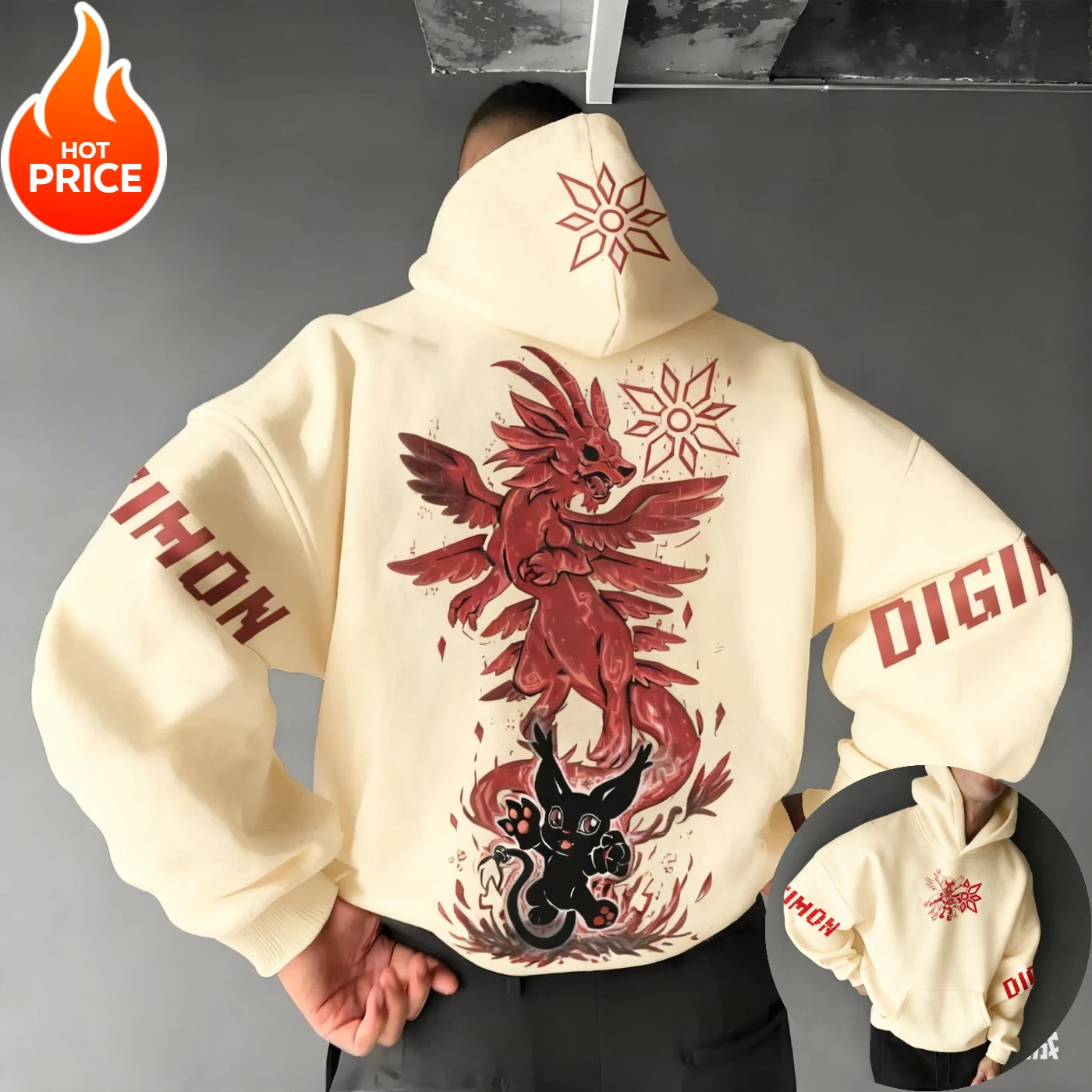 Anime Pok É Mon Black Road Beast Santo Drago Bestia Modello 2025Autunno/Inverno delle nuove donne degli uomini Moda Casual Felpa con cappuccio in puro cotone