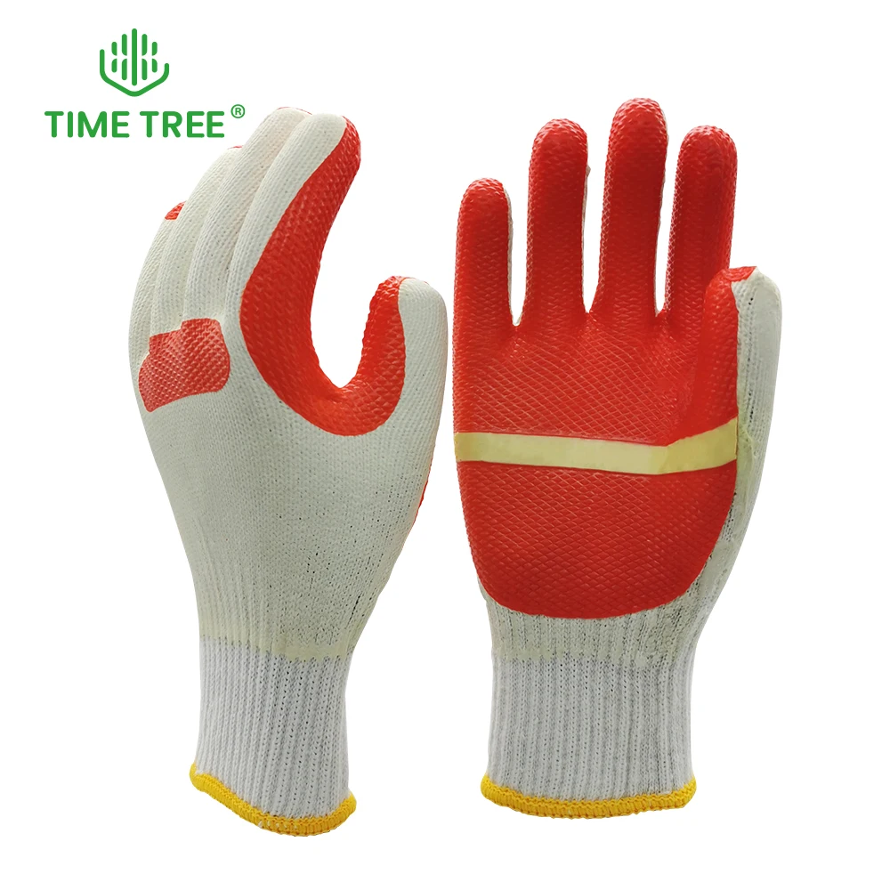 

Working Gloves 2pairs Rubber Patch Latex Leather Cutting Resistant Work Garden Durable Gloves Anti-Skid Safety Average Size 26cm