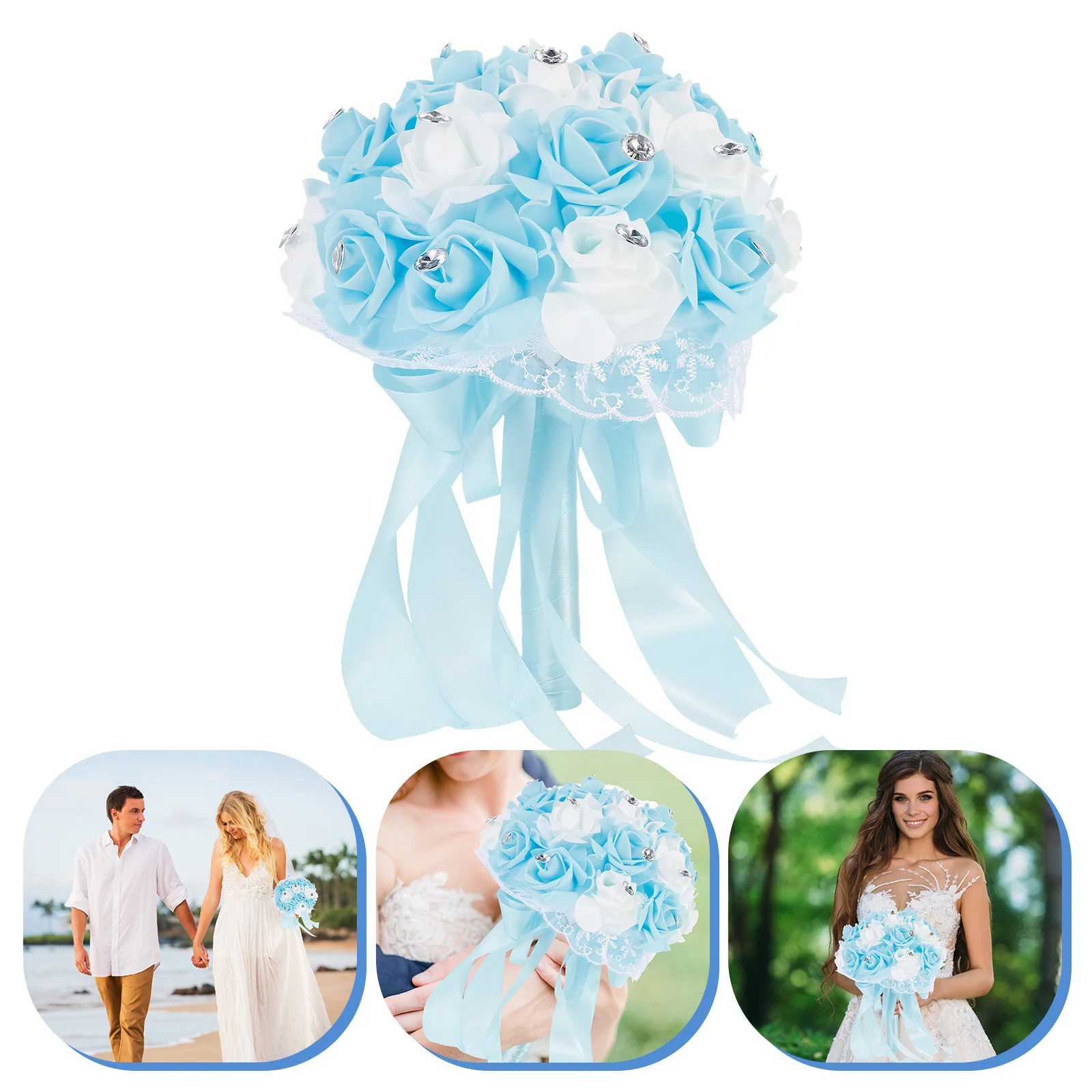 

1Pcs Handheld Bouquet Artificial Party Bridal Flower Wedding Decor Elegant Design Romantic Office Dining Room