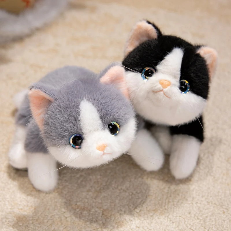 

25-сантиметровая плюшевая игрушка-котёнок, имитирующая лежащего кота, мягкая подушка для сна, подушка для дивана, подарок для девочек, декор для дома