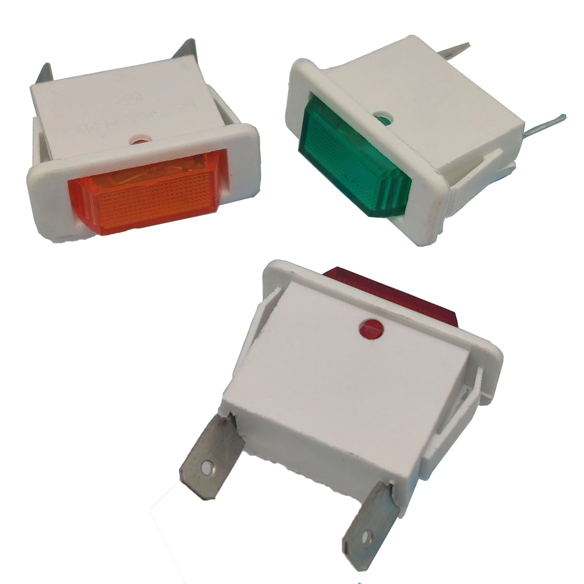 ZJSHUYI Boat-shaped Rectangular  Indicator Light XCD3 Red and Green 33*14 White Shell 220v