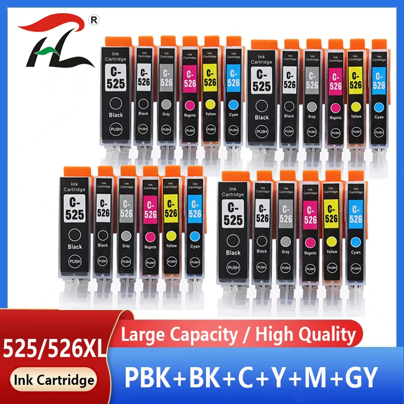 Compatible PGI525 PGI 525 CLI-526 PGI-525 PGI-525XL Ink Cartridges For Canon Pixma MG-5150 MG-5250 MG-5350 MG-6150 Printer