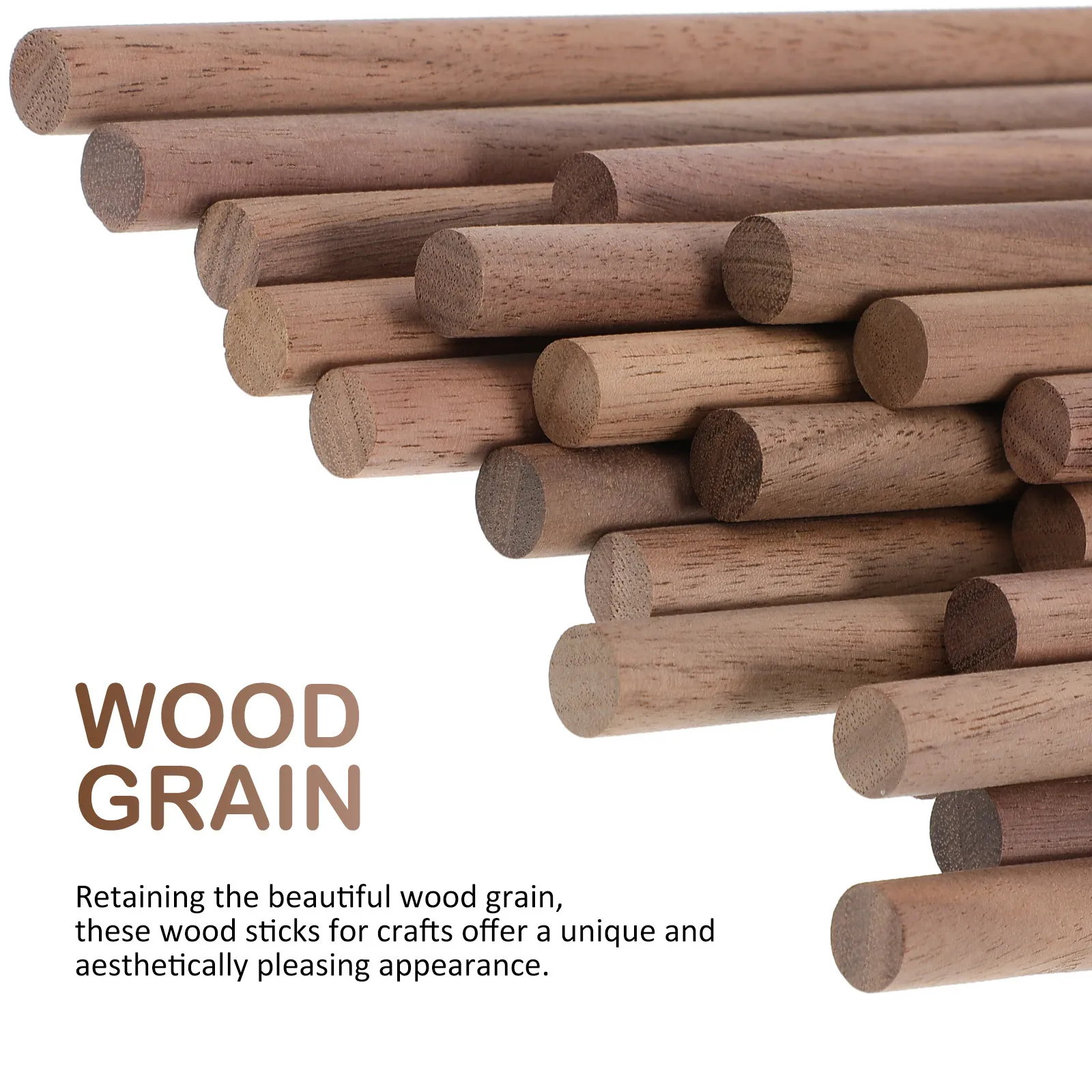 Black Walnut Wood Dowels Wooden Sticks Strong Polished Smooth Craft Supplies Decorations Cake Tiers Wood Dowels