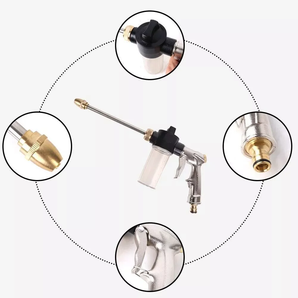 100ml High Pressure Snow Foam Spray Gun Car Wash Sprayer Lance Uses Hose Pipe Sprayer Bottle for Vehicle