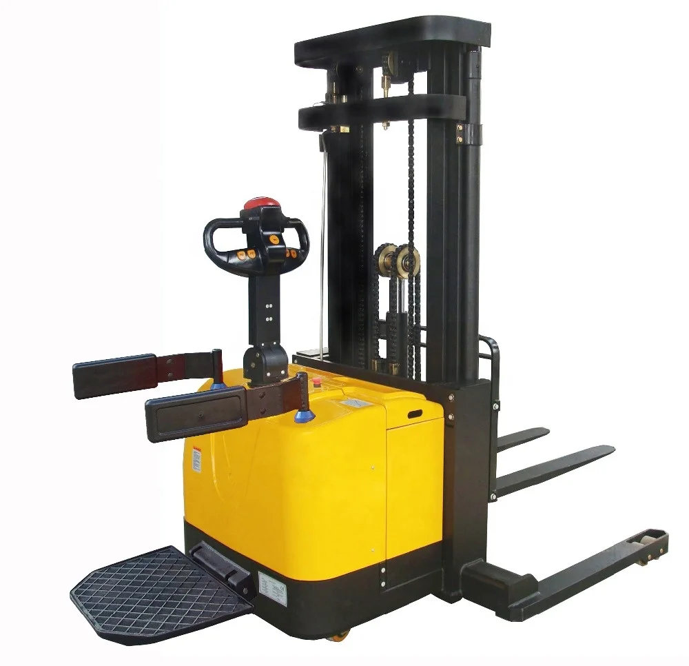 

1.6TON UN Electric Stacker Forklift with Max. Lifting Height 3.5M for Warehouse Powered Pallet Truck