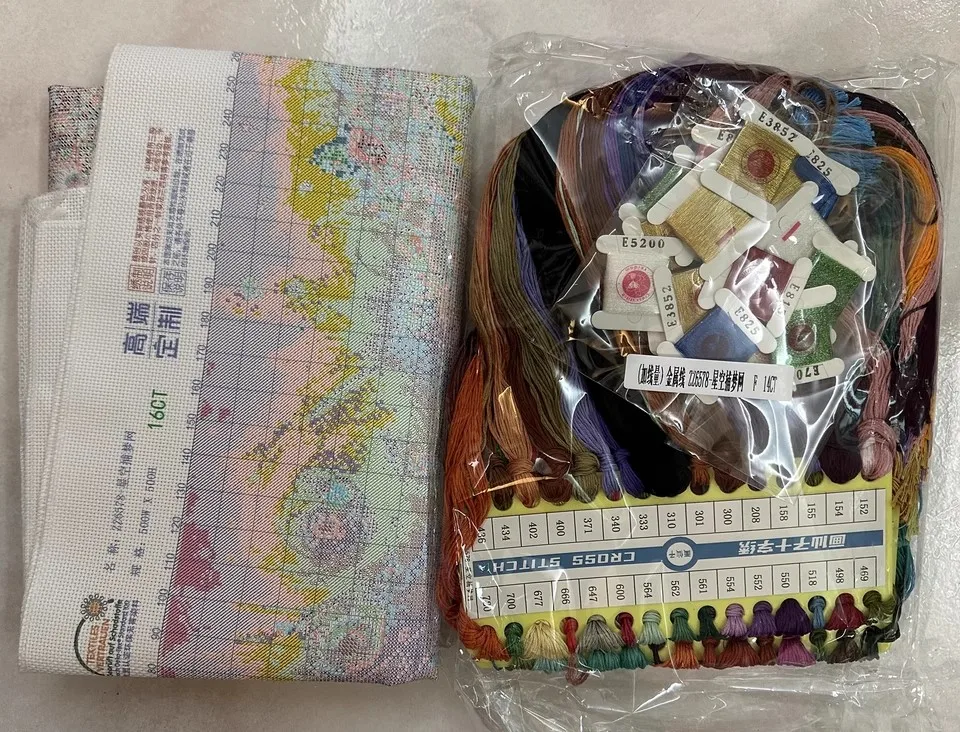 

ZZ6578 14CT 16CT Printed On Canvas Cross Stitch DIY Set Chinese Pattern Kit Home Needlework Embroidery 163 Colors