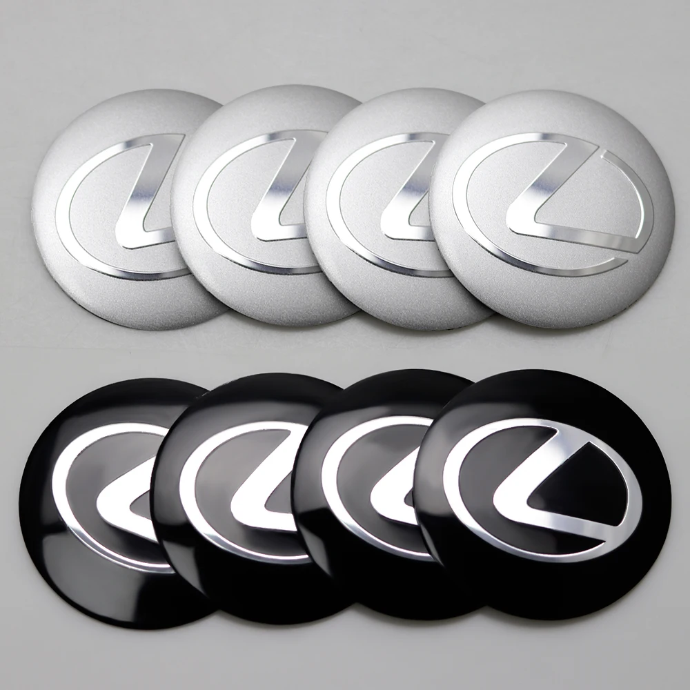 4 peças de 56mm Calotas Centrais de Roda Adesivas para Lexus CT200H IS300H IS200 IS250 RX350 NX200 GS430 RX300 Fsport