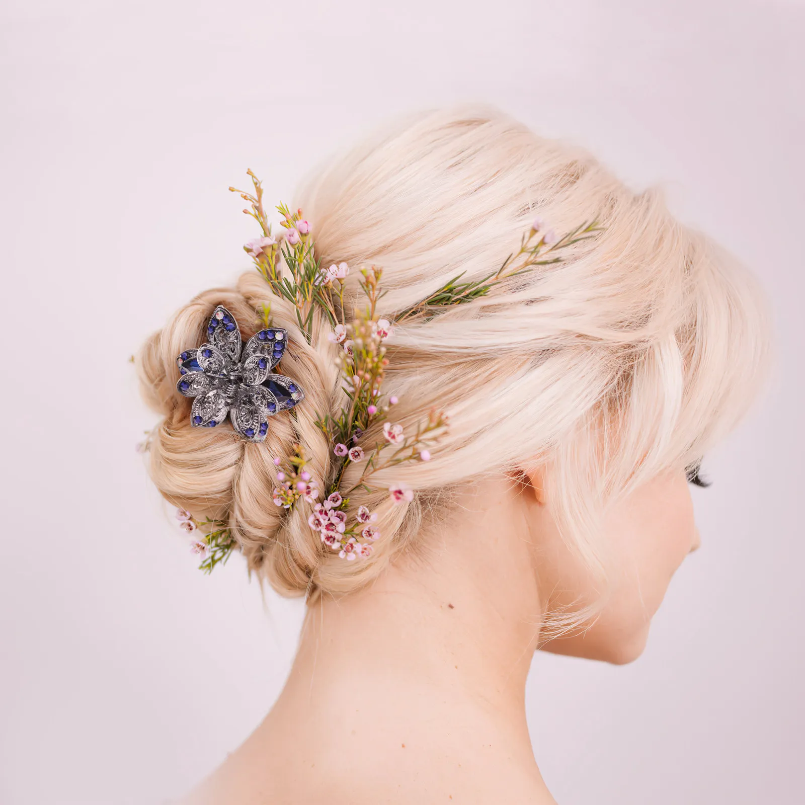 

Заколка для волос с кристаллами и стразами, ажурный дизайн, элегантная заколка для женщин, декоративная, для макияжа и использования в ванной