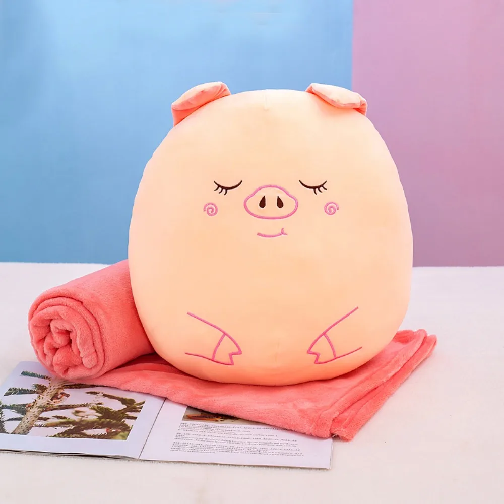 

Nap Blanket & Sleeping Pillow Plush Animal Toy Rabbit Pig Stuffed Handwarm Doll Dinosaur Bear Sleeping Cushion Afternoon Nap