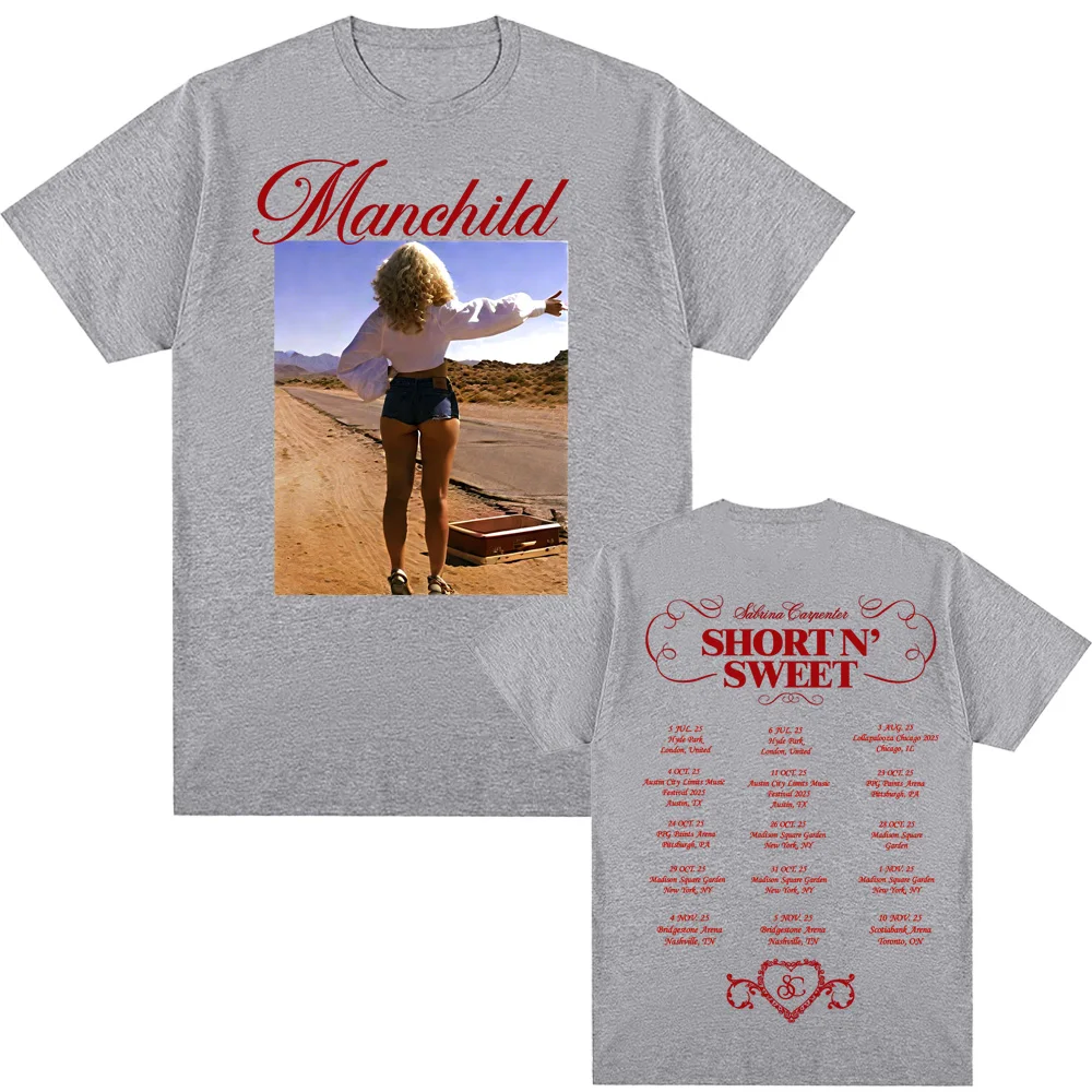 

Sabrina Carpenter - Manchild T Shirt Sleeve Fashion Tee-shirt Summer Casual 100%Cotton Tshirt Camiseta Hombre Soft Summer Tops