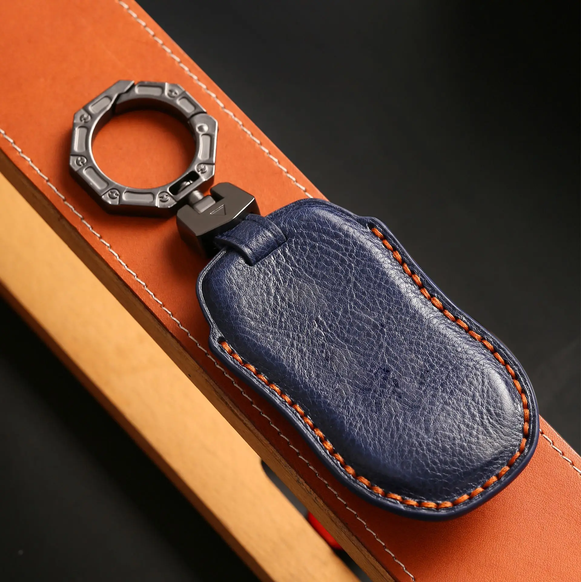 4 Bottons Leather Key Case Cover Fob for For Geely Azkarra Tugella FY11 2019 2020 Atlas Pro Emgrand GS X6 SUV EC7 Accessories
