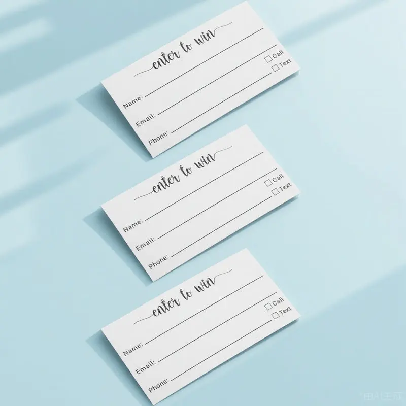 100Pcs Tickets Raffle Card Sheets Events Contests Fundraisers Festivals Trade Shows Voting Cards