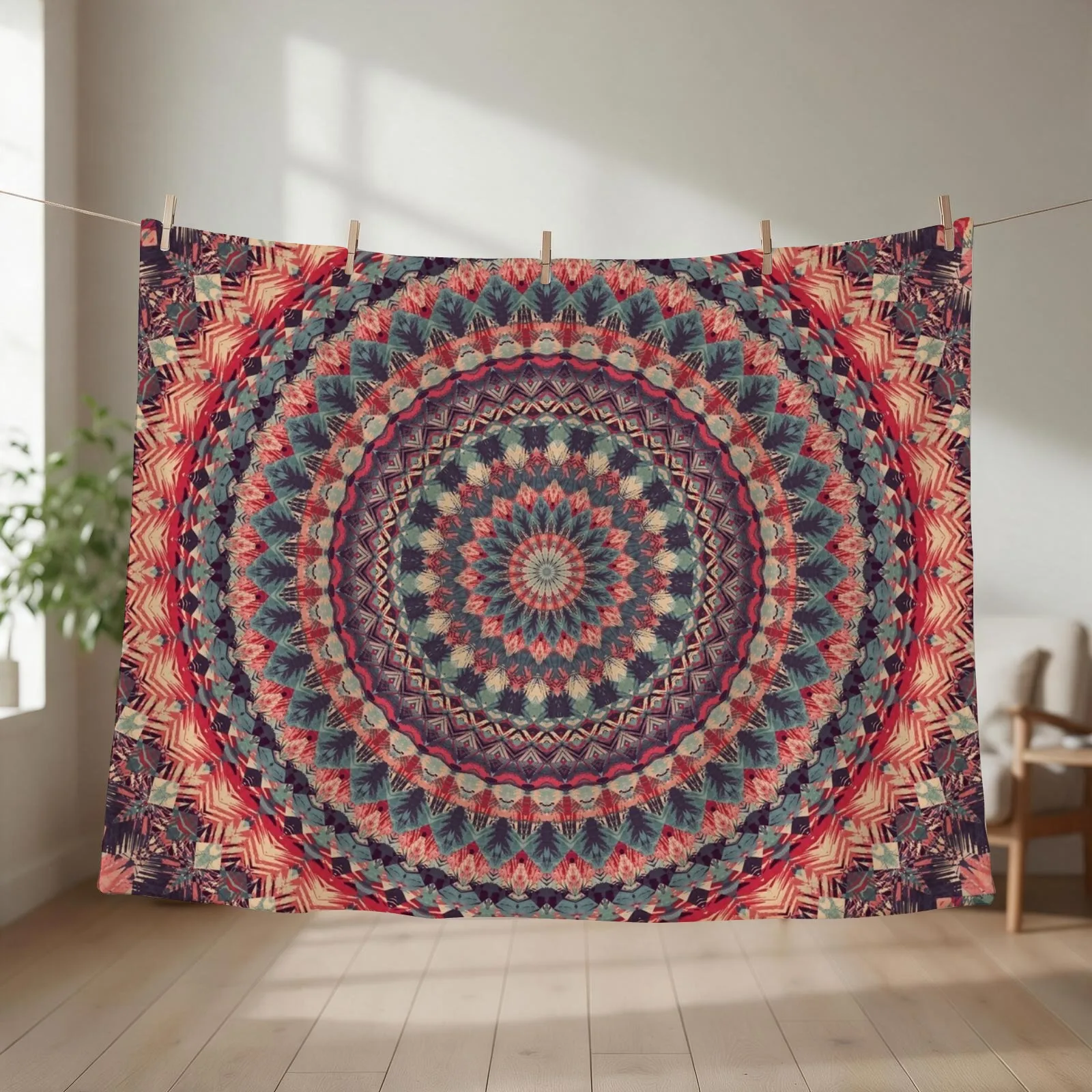 Mandala 126 Throw Blanket couch cozy soft plush fuzzy picnic outdoor blanket