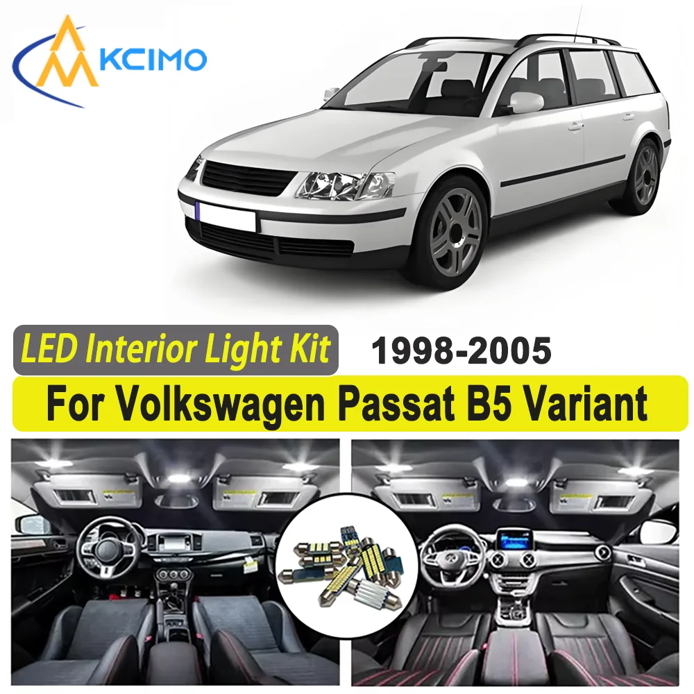 

Kcimo For Volkswagen Passat B5 Variant 1998-2005 Premium Bright LED Interior Dome Map Trunk Light Kit Car Led Lamps Canbus Car