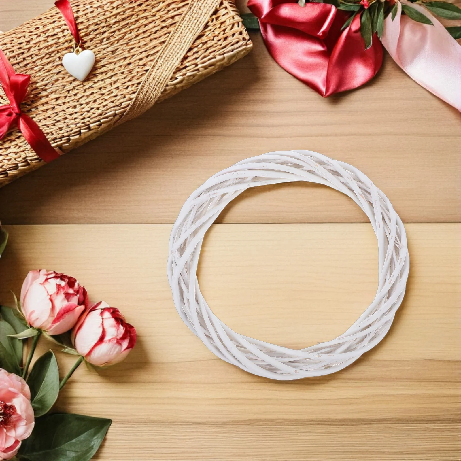 

2pcs 22Cm Willow Wreath Natural Grapevine Base For Diy Craft Christmas Rattan Farmhouse Wedding Decoration Ring