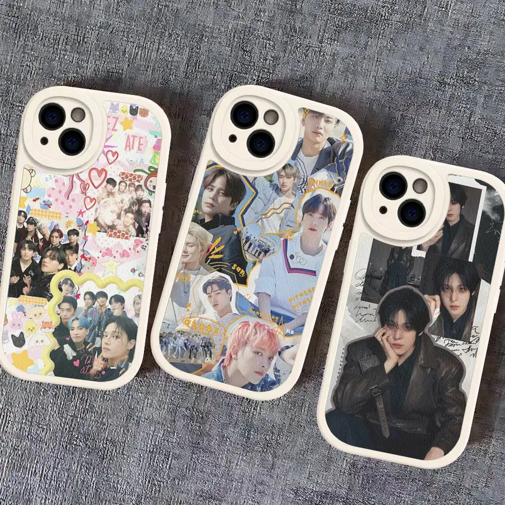 

Popular Singer Hot A-ateez KPOP Phone Case For IPhone 16 15 14 13 12 11 Pro Max Plus Leather Shockproof Cover