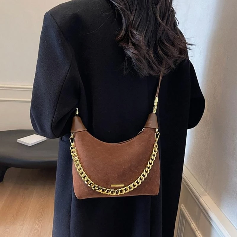 

E8FB Practical Crossbody Bag for Women and Girls Shoulder Purse with Zippered Soft Leather Satchel Adjustable Strap Handbag