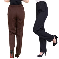 Ladies Black Business Ankle-length Pants Waiters Uniforms Female Best Chef Trousers Elastic Waist  Restaurant Waitress Work Wear