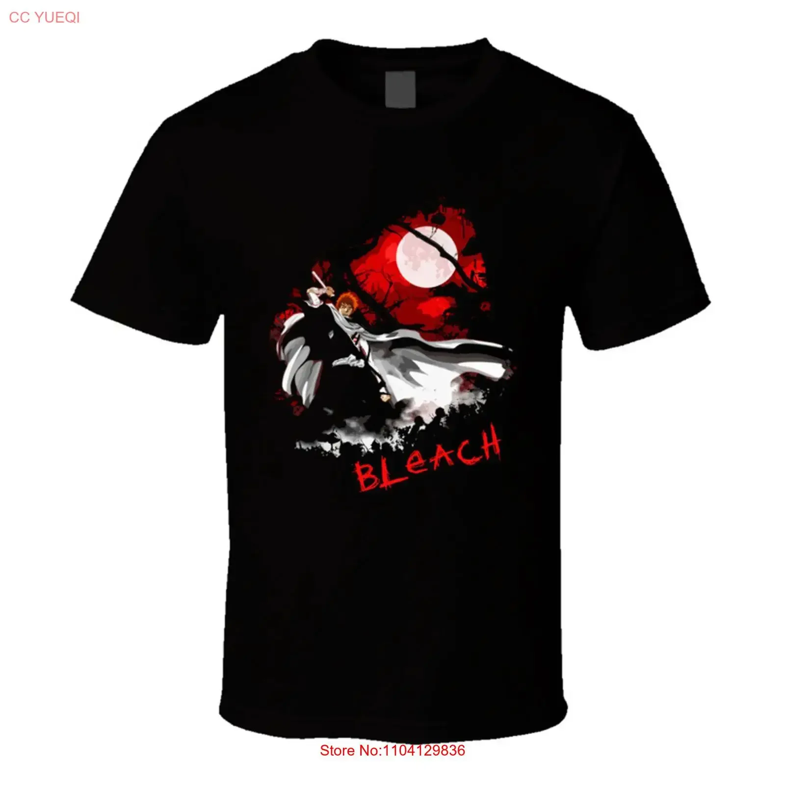 Bleach Anime Ichigo Manga Shinnigama T Shirt vintage Washed designer clothes Comfortable Stretched Unisex Top For Everyday Wear