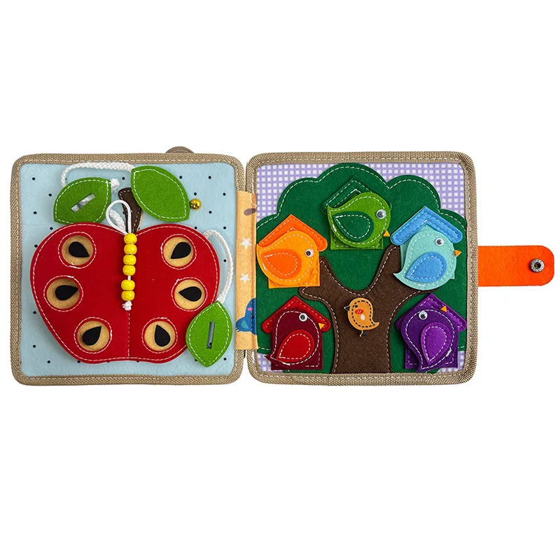 

Игрушка Монтессори, жираф, занятая доска, 3D фетровая книга для мелкой моторики, раннее образование, привычки, знания, развитие