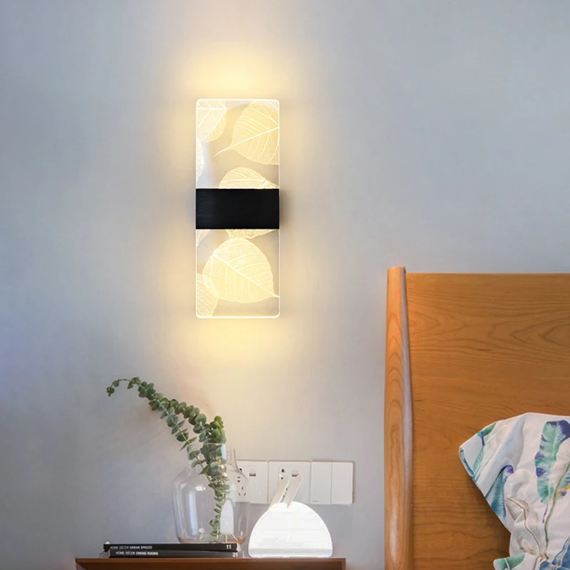 Imagem -04 - Acrílico Indoor Led Wall Light Modern Nordic Sconce Lâmpadas Varanda Corredor Luzes de Cabeceira Decoração Home 6w Ac85265v