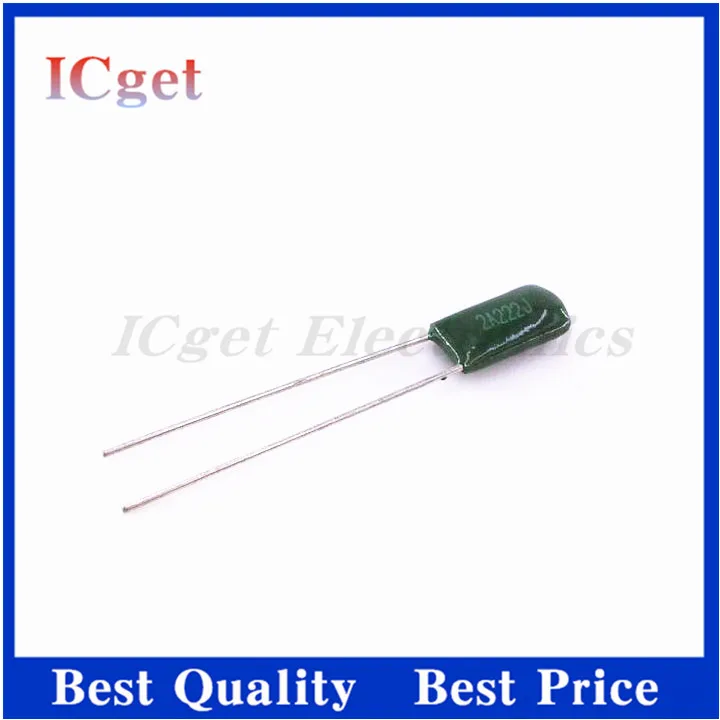 50pcs Polyester film capacitor 100V 1nF 1.5nF 2.2nF 100nF 2A471J 2A102J 2A152J 2A222J 2A392J 2A332J 2A472J 2A103J 2A473J 2A104J