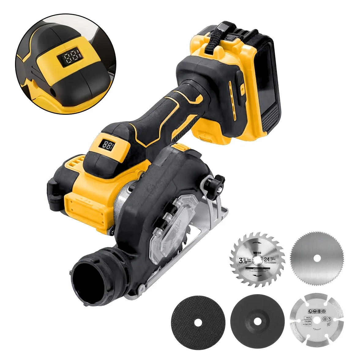 

Brushless Electric Mini Circular Saw, Cordless Saw, for Dewalt 20V Batteries, Adjustable Angle And Depth, Professional DIY Wood Cutting, Portable Design - A Gift for Construction, Gardening, And Workshop Tools (battery Not Included)