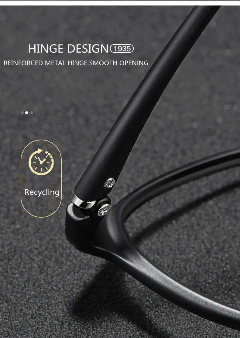 Ultraleichte TR90 Runde Fassung Progressive Multifokal-Lesebrille für Männer und Frauen Anti-Blaulicht Alterssichtbrille Runde Brillenfassung – Detail 4