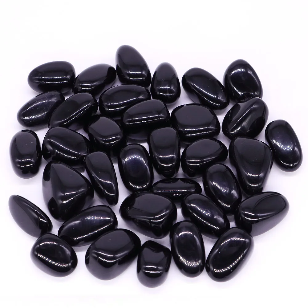 Natural Black Obsidian Tumbled Stones for Wicca Reiki Healing Polished Rock Crystal Gemstones For Home Aquarium Decoratrion