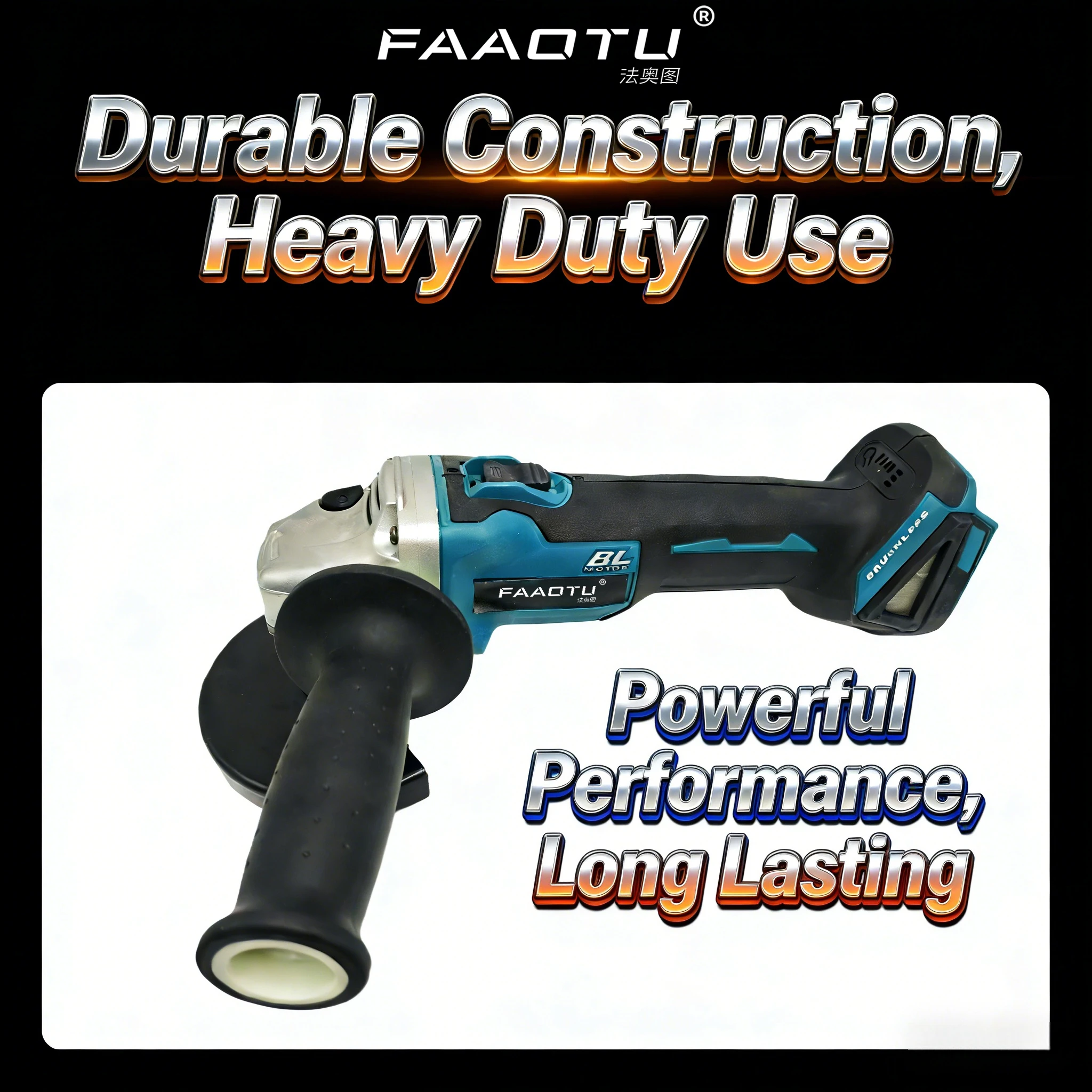 

FAAOTU DGA504 18V 125mm Angle Grinder Lithium Battery Brushless High Power Industrial Grade Angle Grinder Cutting for MT battery