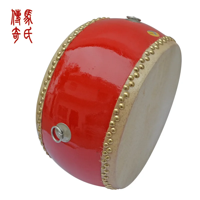 10 inch Children Red Drum With Drumsticks Chinese Percussion Musical Lion Dance Dragon Dance Musical Game Instruments