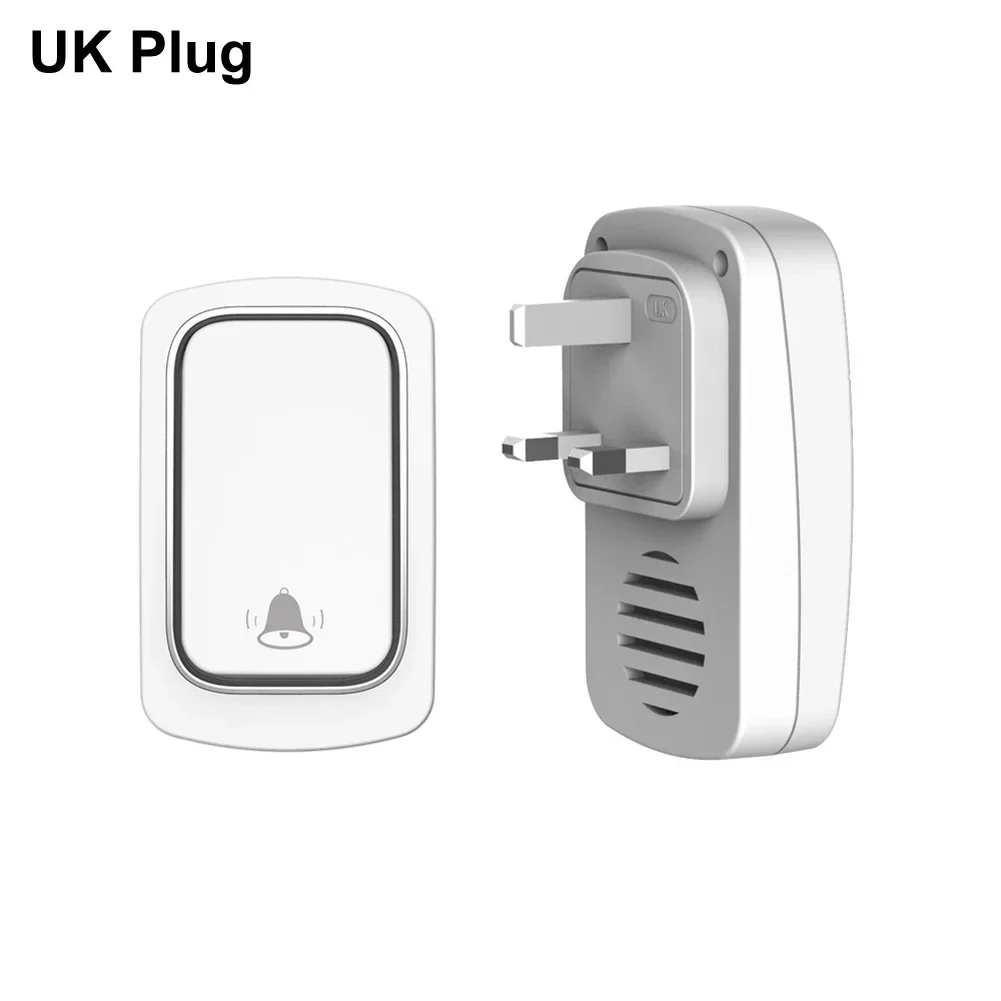 Long Range Waterproof Wireless Doorbell  Self Powered  Welcome Melody Feature  Compatible with EU/UK/US Sockets