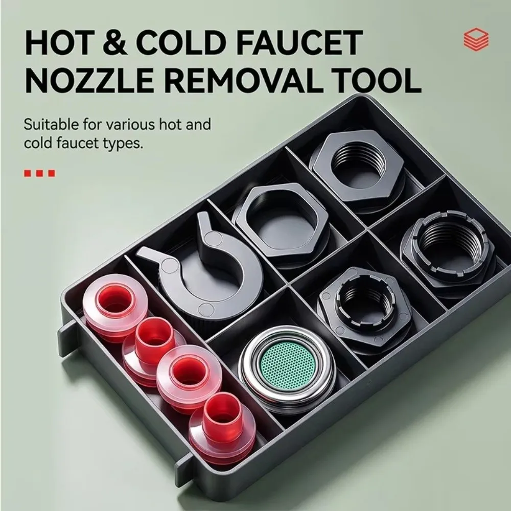 Multifunctional Kitchen and Bathroom Repair Accessories Box Split Storage Tray Metal Fittings Plumbing Parts Box